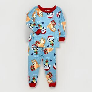 Bluey Bingo Holiday Christmas Presents Toddler Boy's Girl's Size 4 Soft Pajama